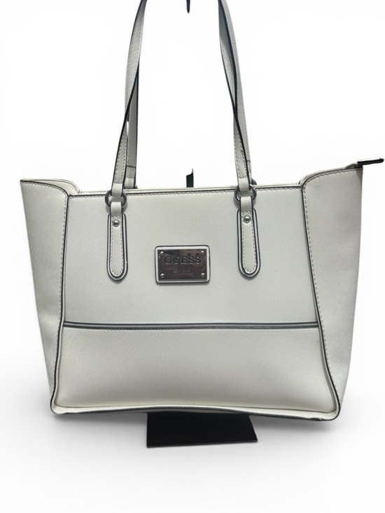 Guess Handbags - NWOT GUESS White Structured Saffiano Tote Shoulder Dual Strap